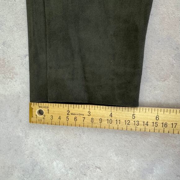 Talbots Pants Women's 10p Petite Gray Faux Suede Leggings Pull On - Picture 8 of 8
